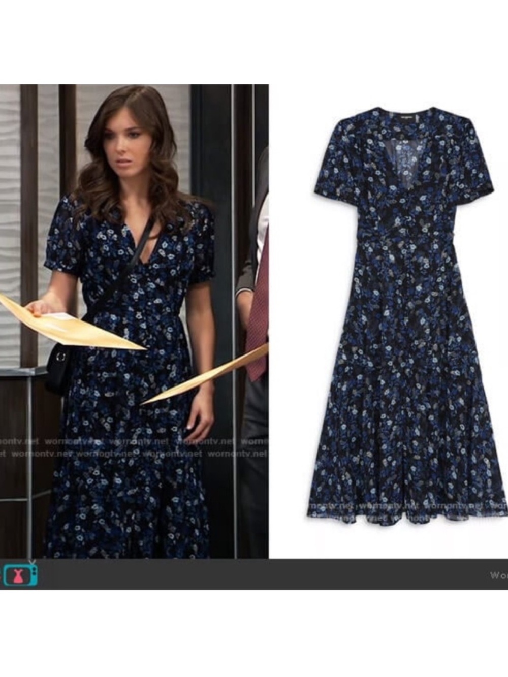 A26 The Kooples Blue Maxi Dress